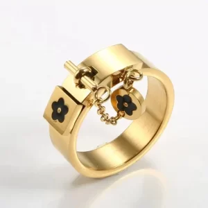 ANILLO CADENA Y FLOR
