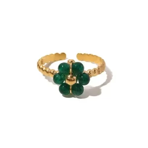 ANILLO FLOR VERDE