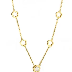 COLLAR FLOR PLATA/DORADO